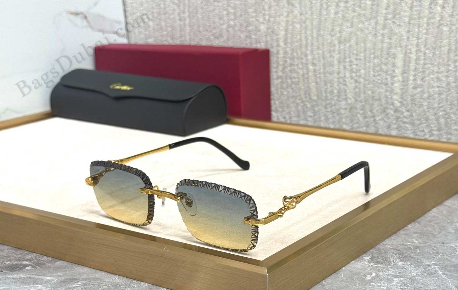 Cartier Rimless Sunglasses Grey