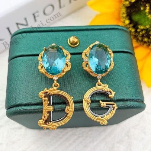 D-G Stones Drop Earrings Blue