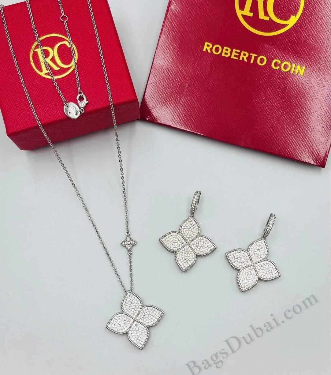 Princess Flower Necklaces & Earring White