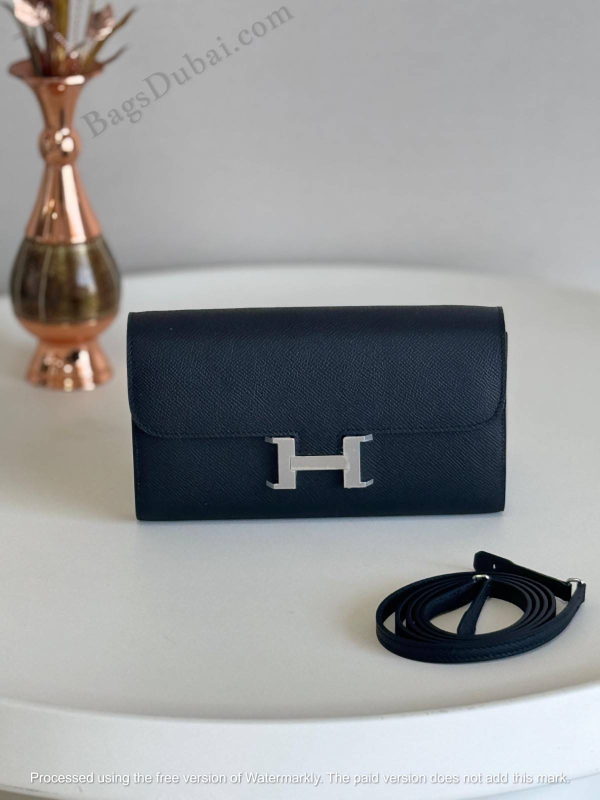 Hermes Constance Wallet Black