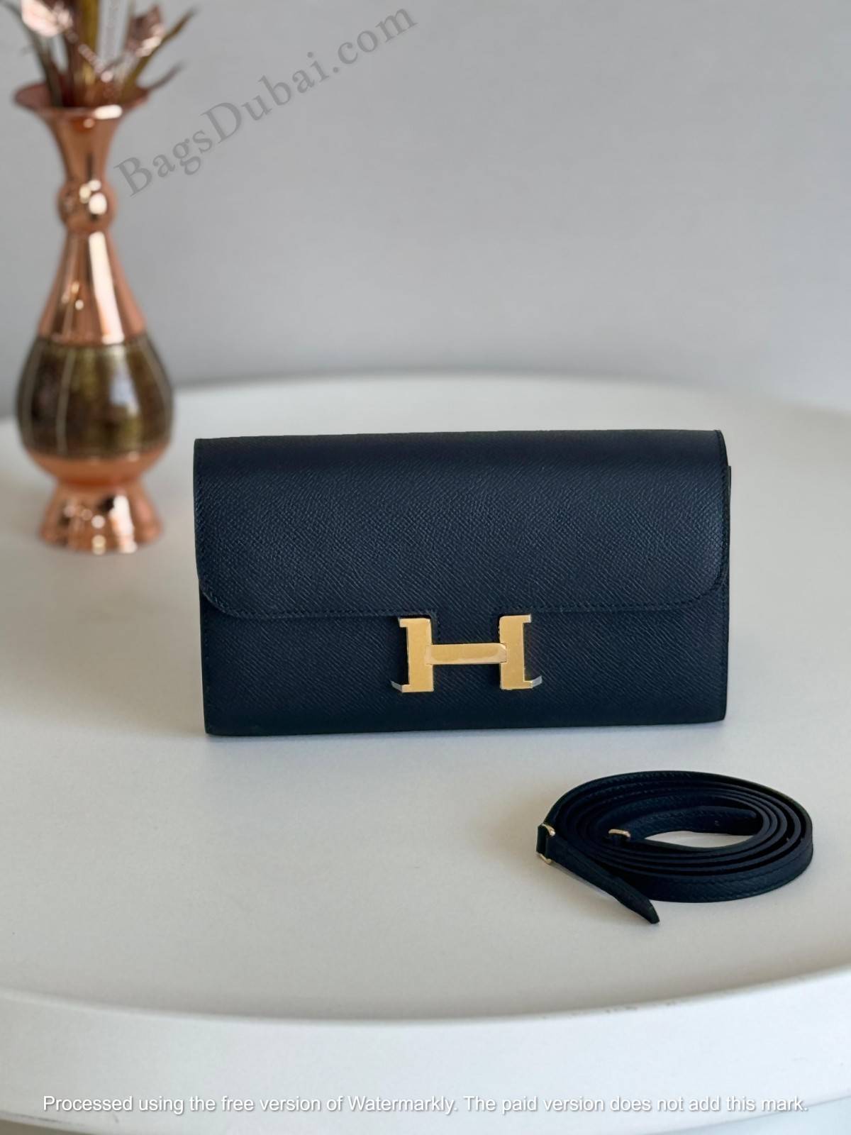 Hermes Constance Wallet Black