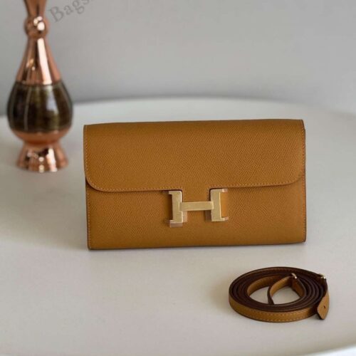 Hermes Constance Wallet Brown