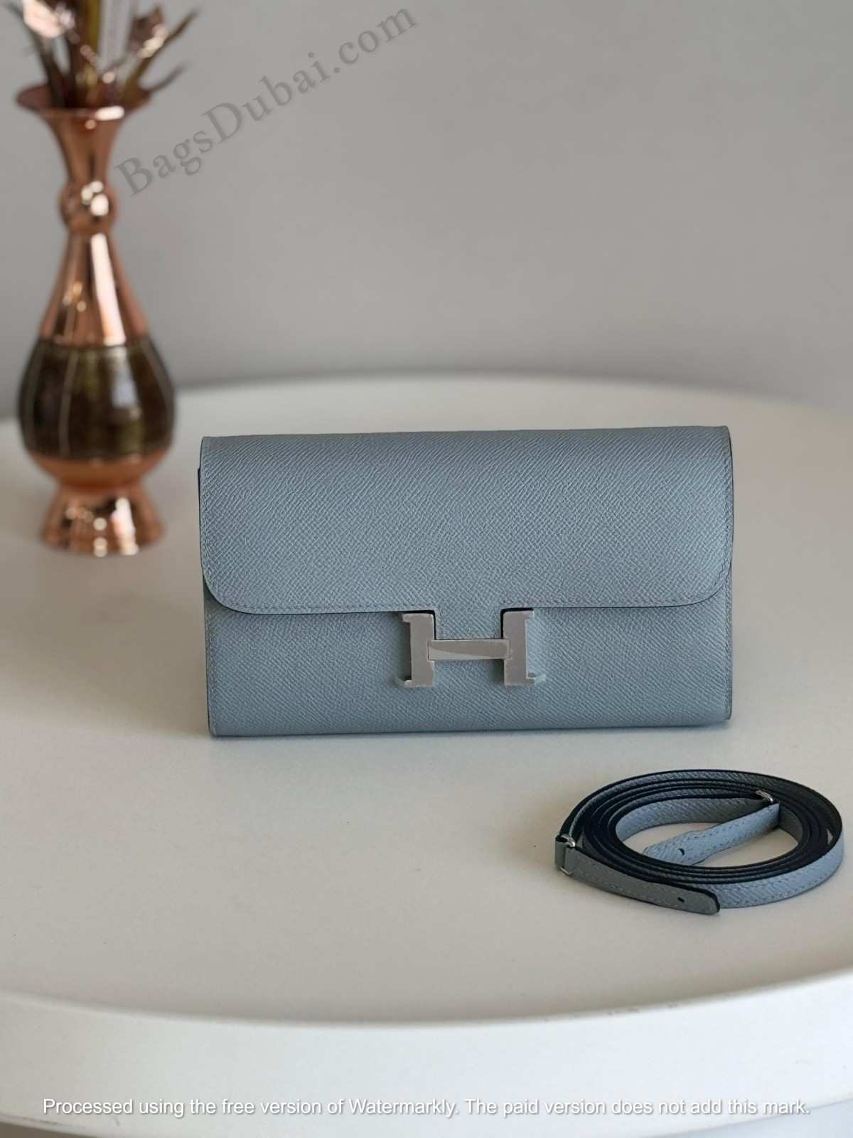 Hermes Constance Wallet Grey
