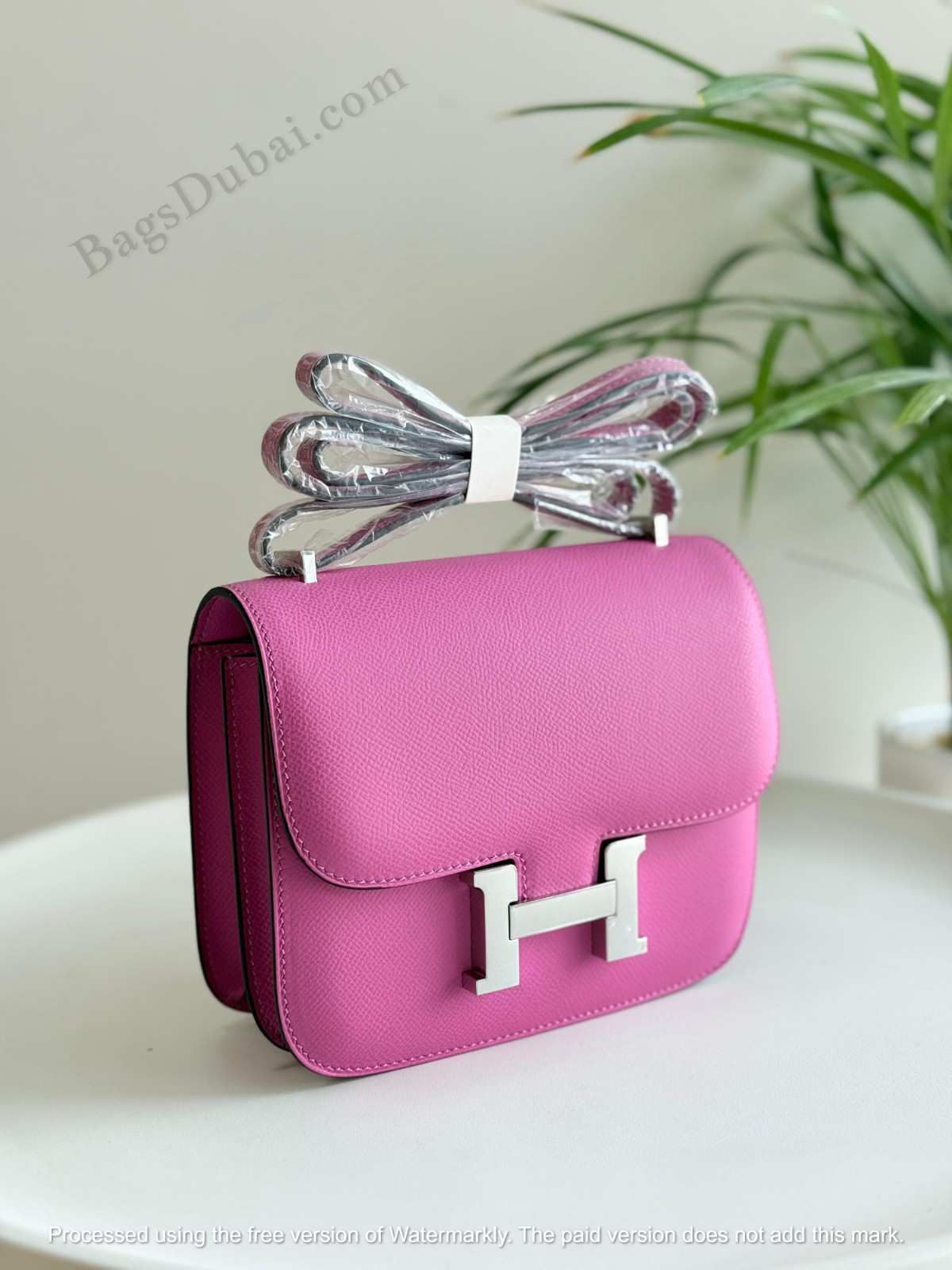 Mini Constance Wallet Dark Pink