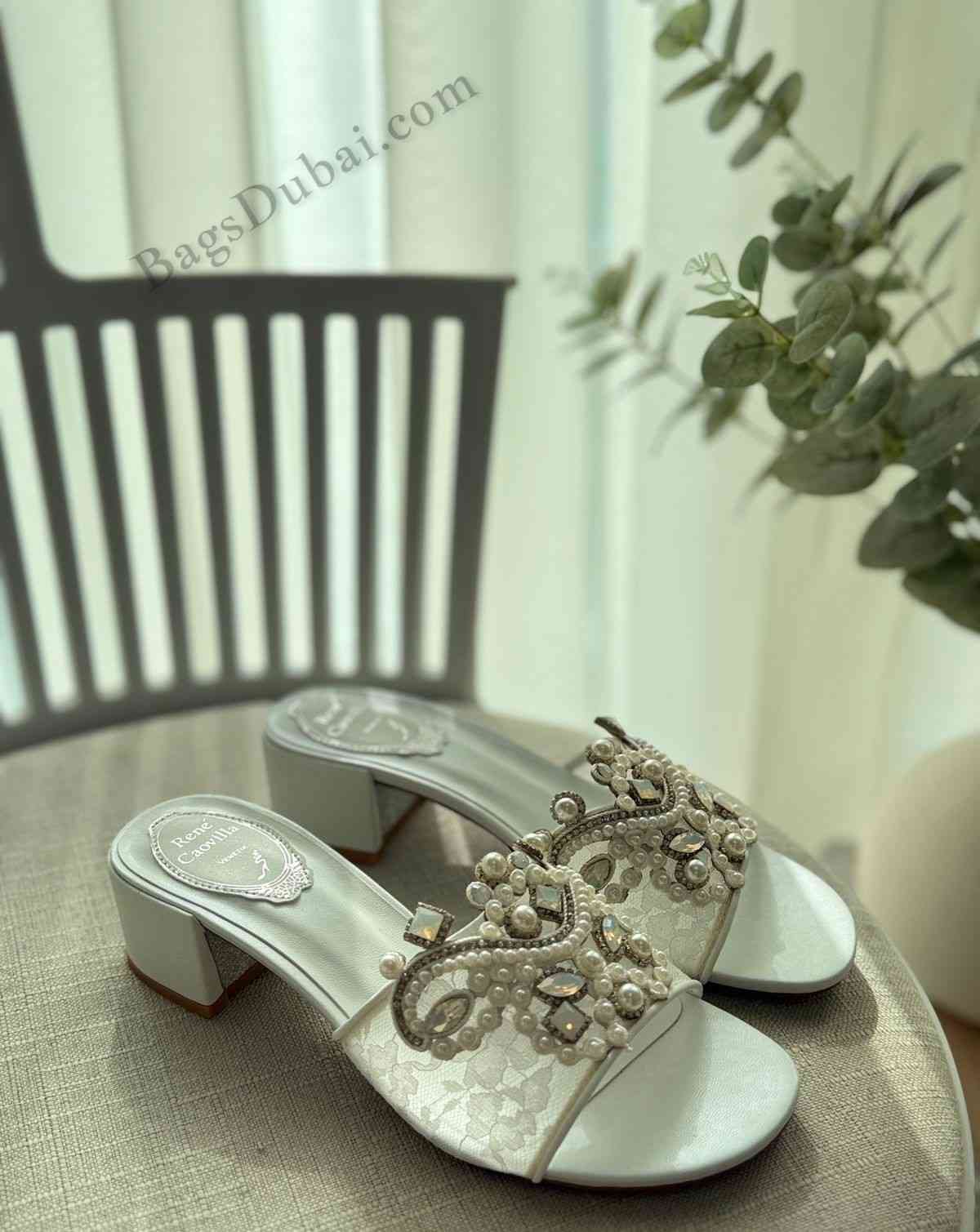 Rene Caovilla Slingback Pumps Grey