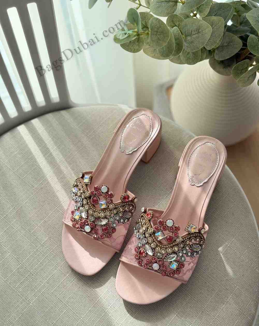 Rene Caovilla Slingback Pumps Pink