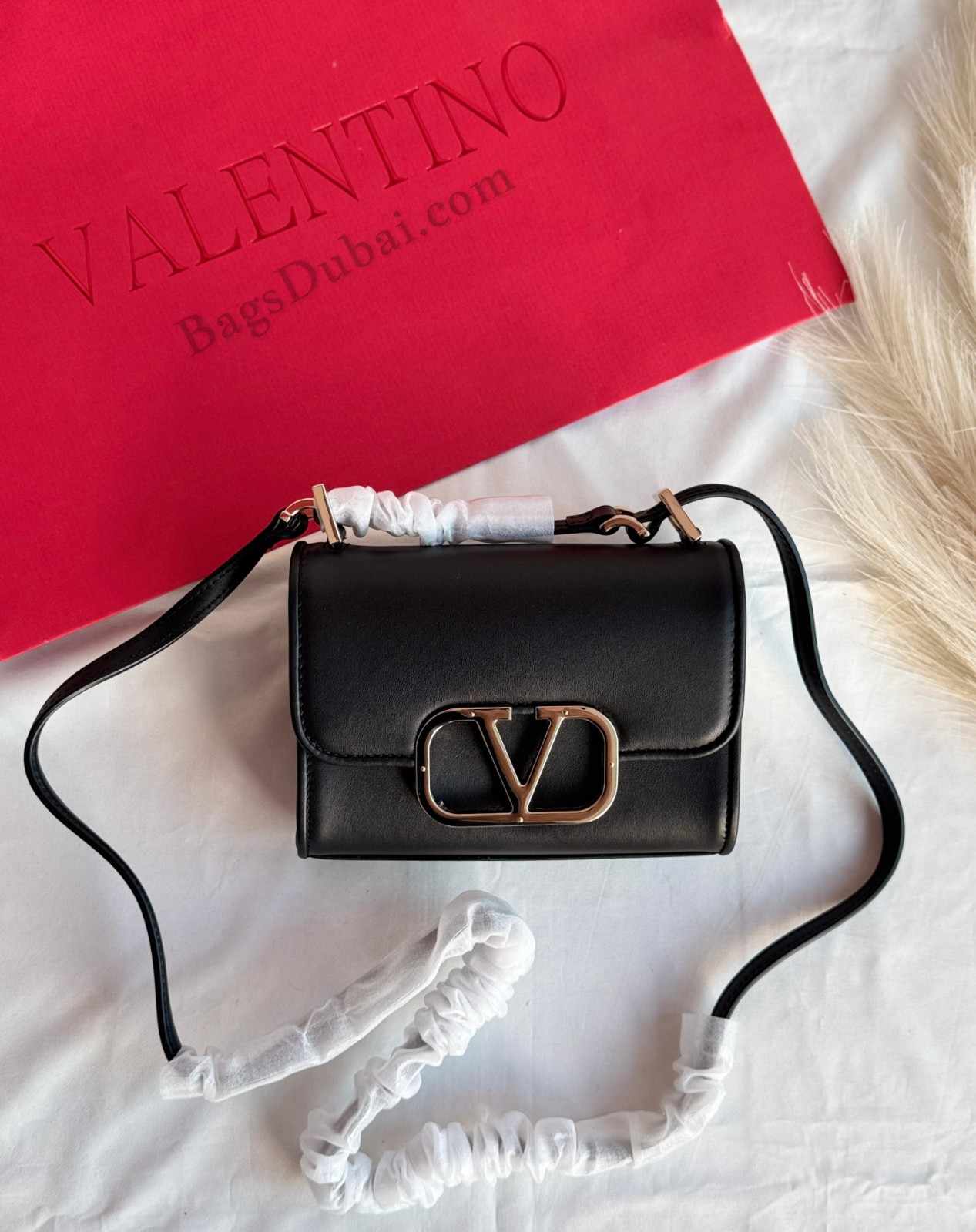 Valentino VLogo Bag Type Foldover Black