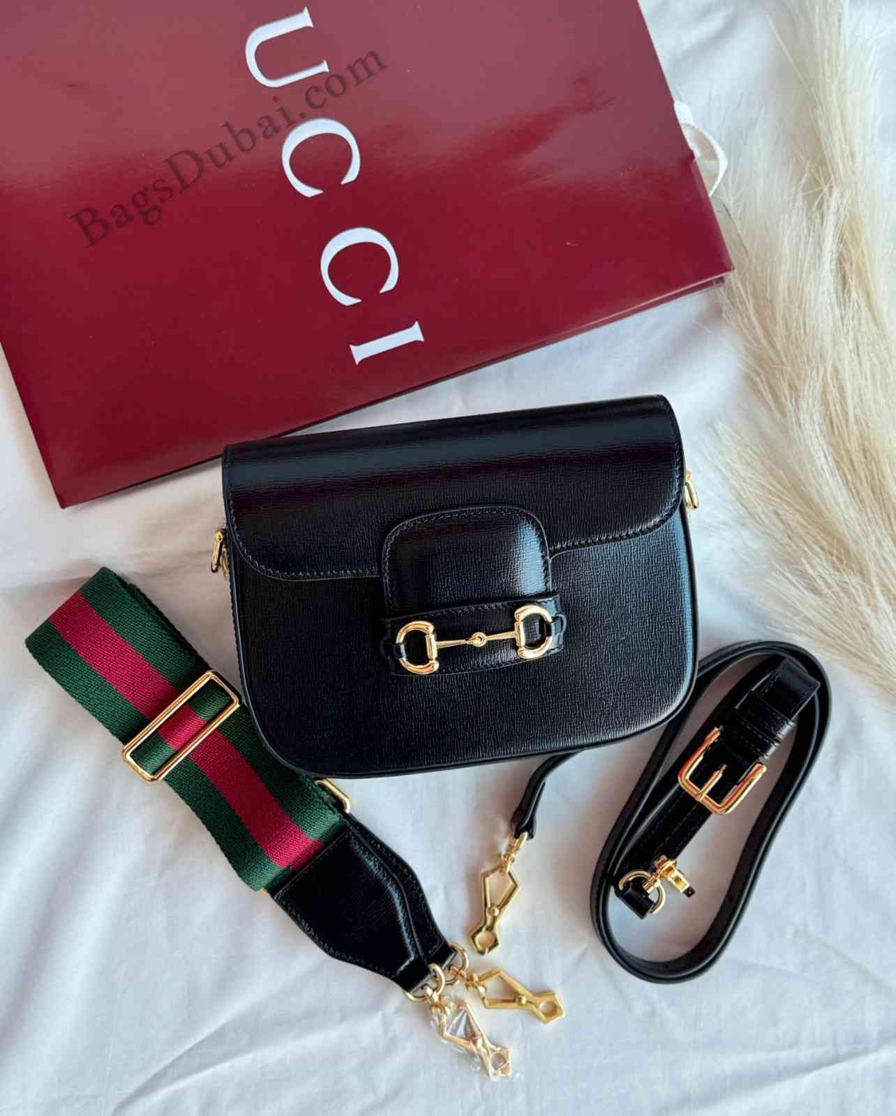 Gucci 1955 Horsebit Shoulder Bag Black