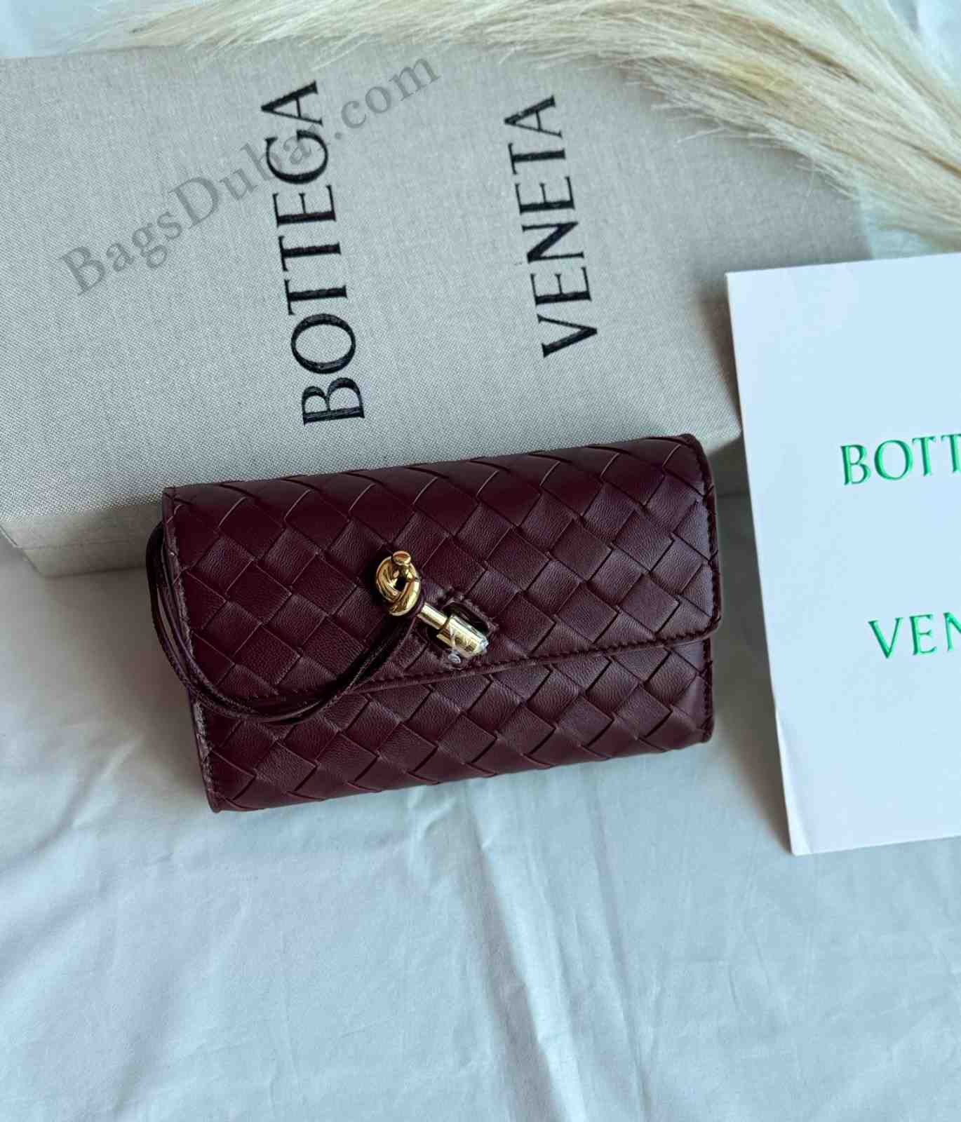 Bottega Veneta Bag Clutch Andiamo Brown
