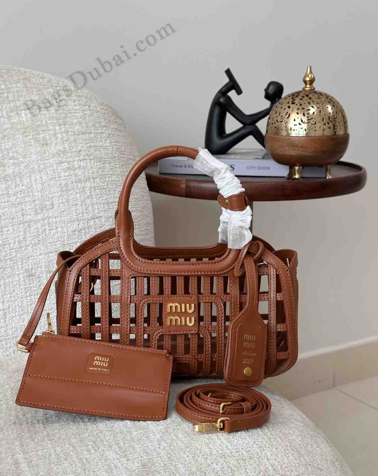 Miu Miu Bag Leather Basket Brown