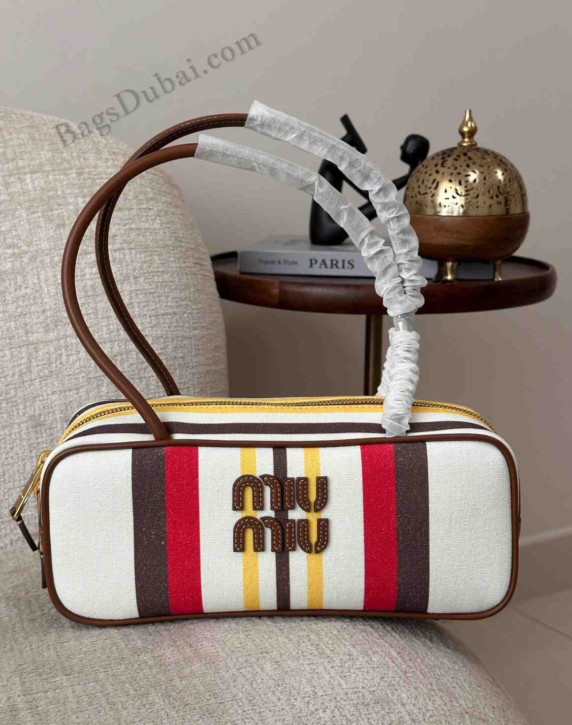 Miu Miu tote Bag Beau Canvas White