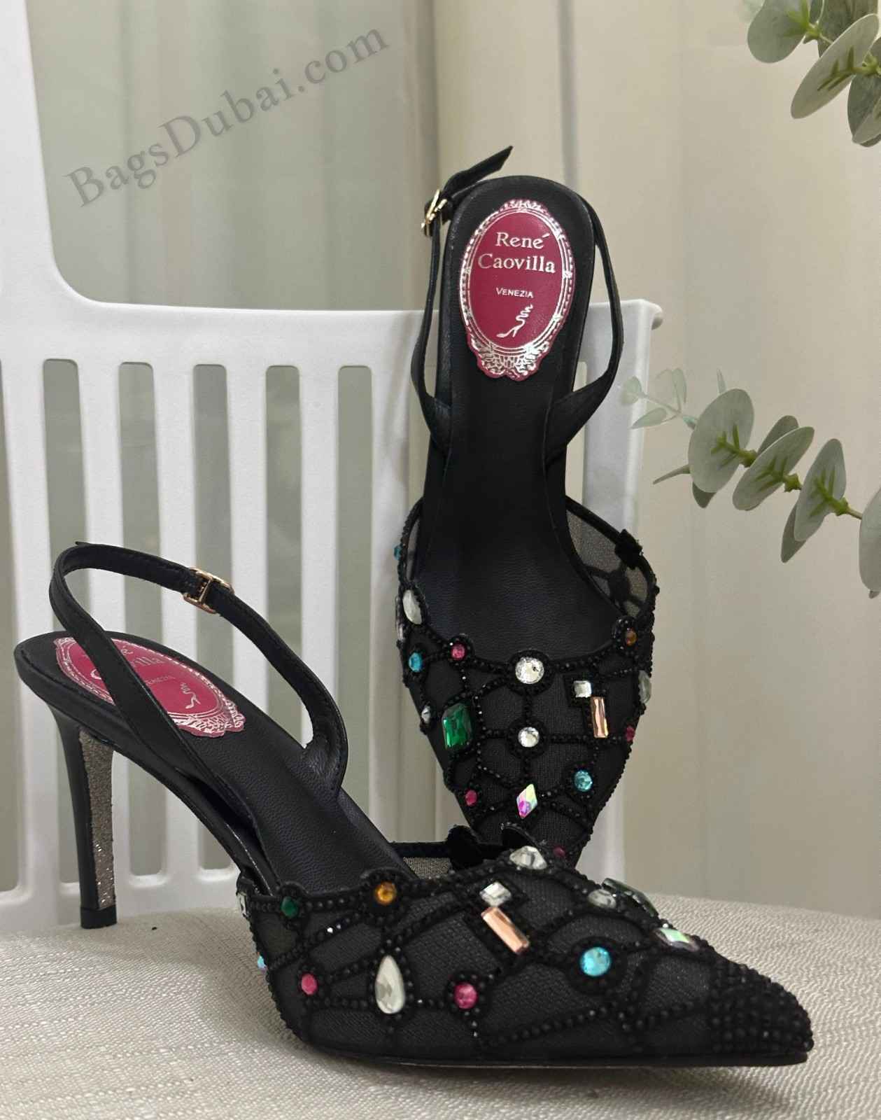 Rene Caovilla Heel Sandals Veneziana Black