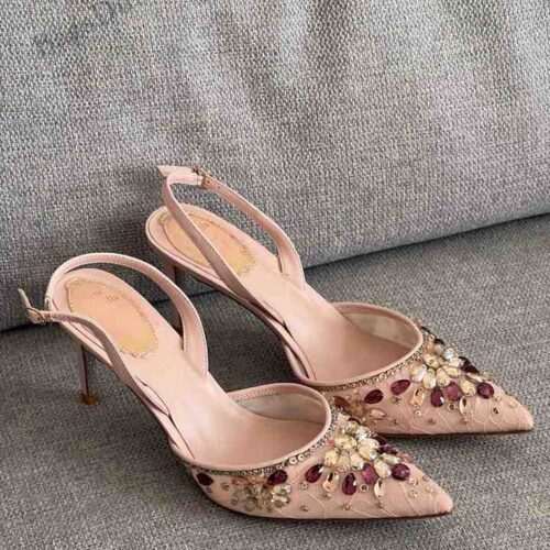 Rene Caovilla Cinderella 75 Pumps Rose Pink