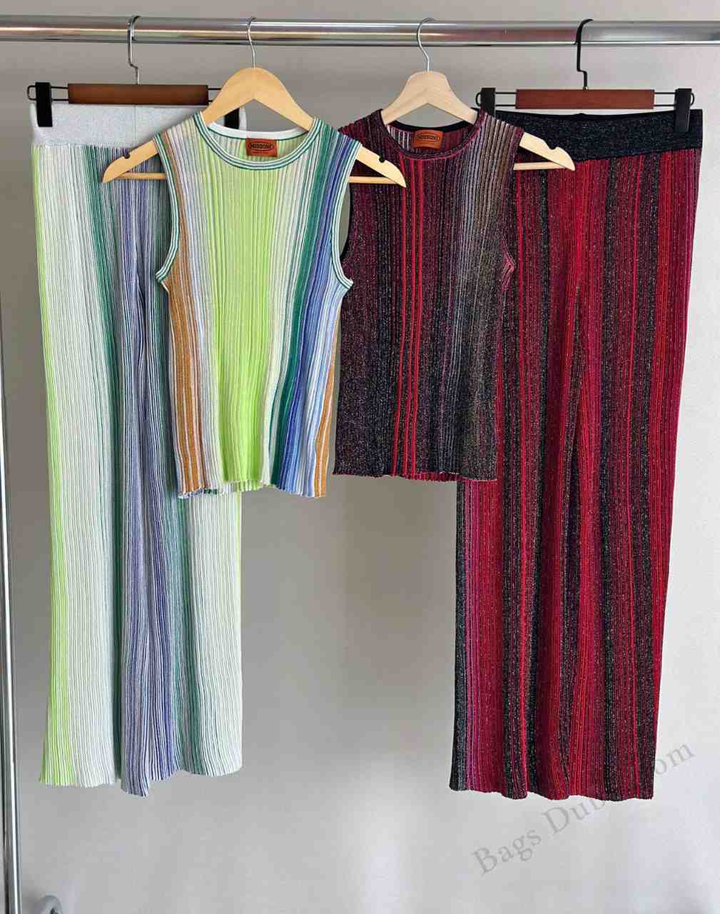 Missoni Top Sleeveless Partial Striped Sequins