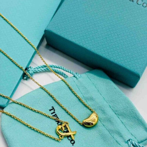 Tiffany Co Necklace Elsa Peretti Bean Yellow gold