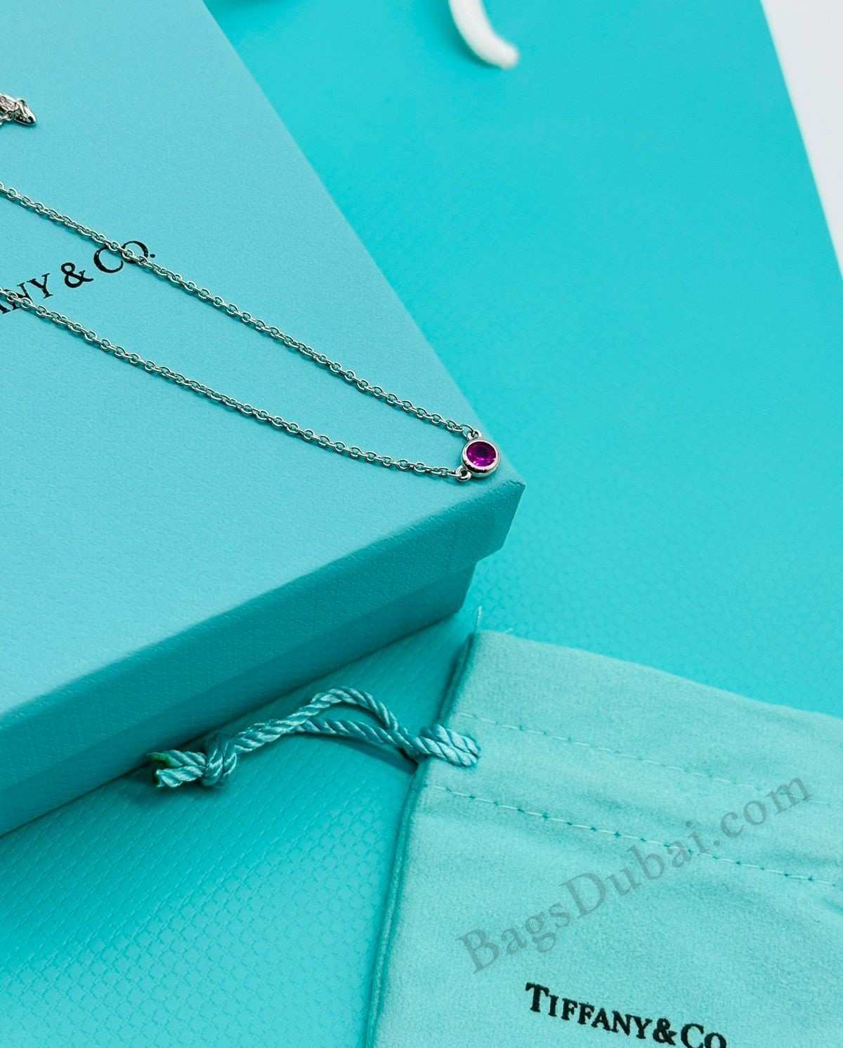 Tiffany & Co Necklace Elsa Peretti Diamonds By The Yard Pendant