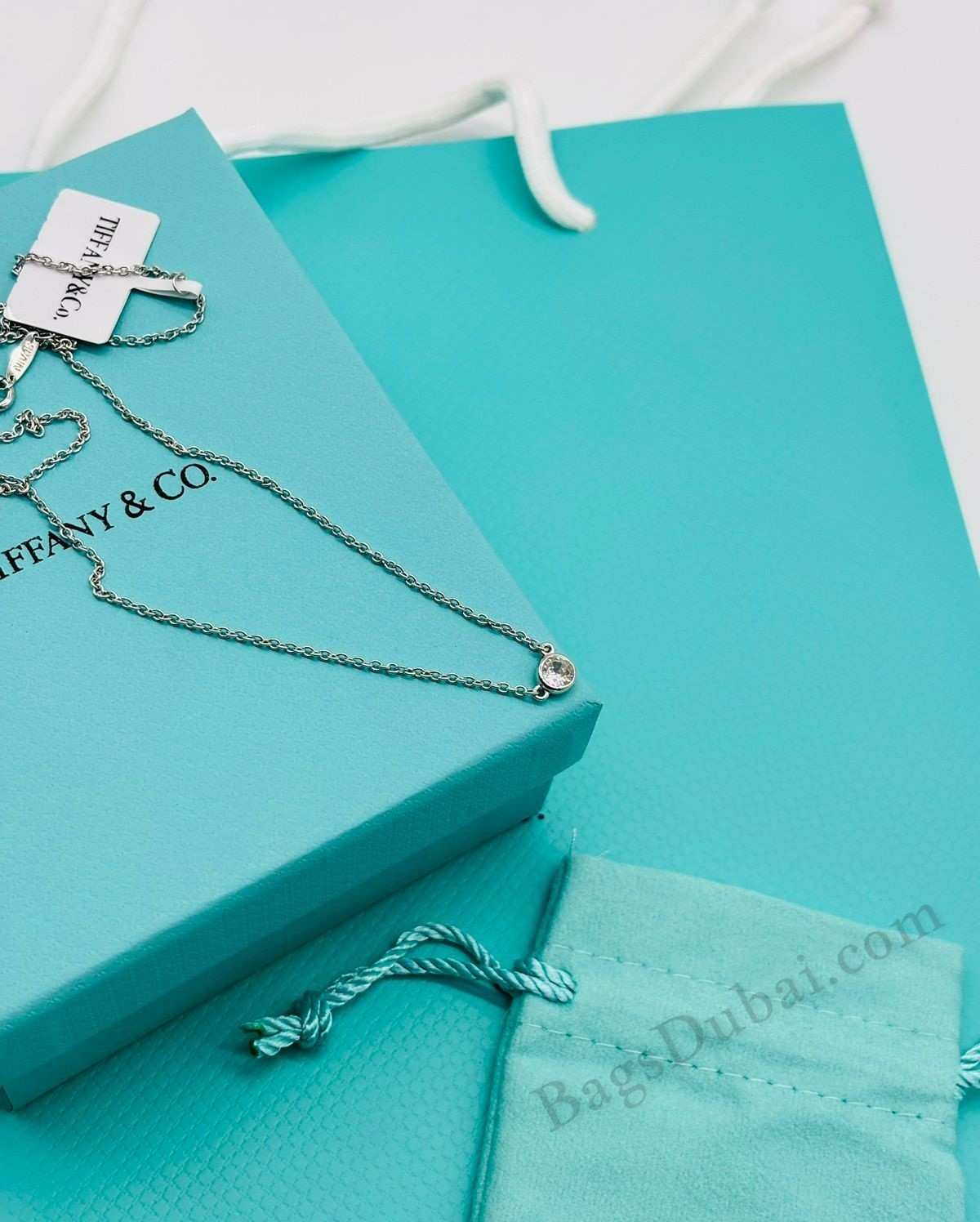 Tiffany & Co Necklace Elsa Peretti Diamonds By The Yard Pendant