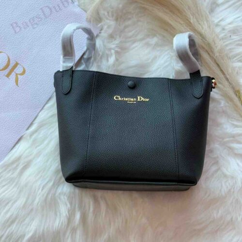 Dior Bucket Bag Signature Calfskin Black