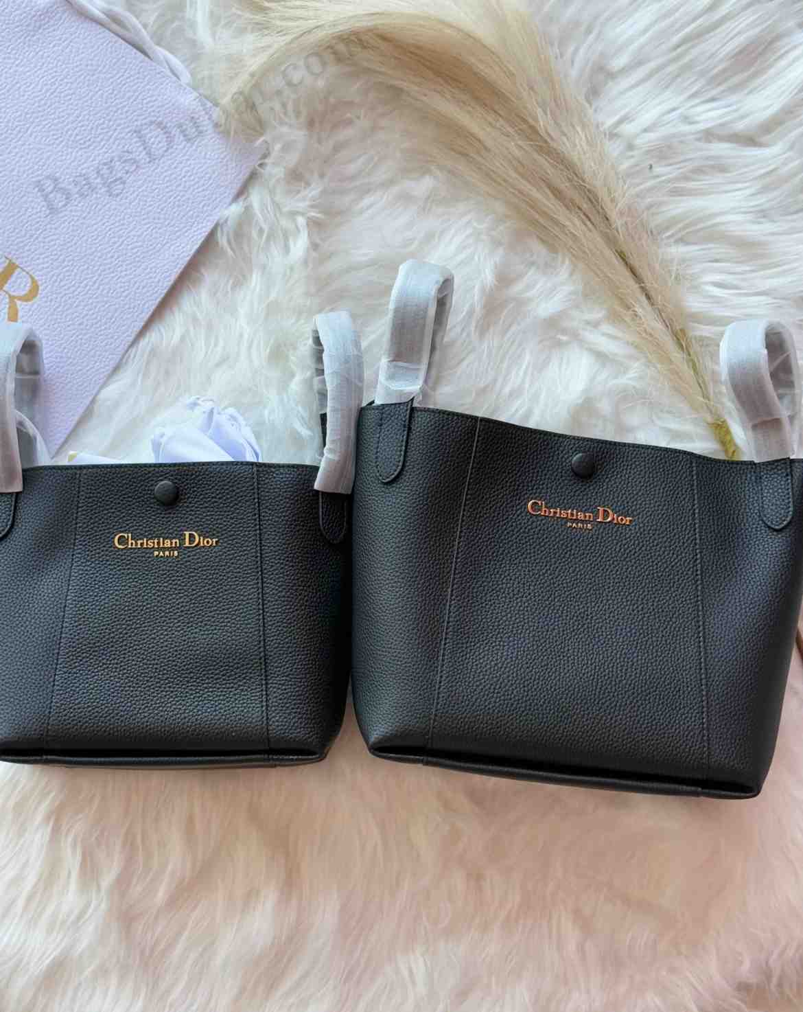 Dior Bucket Bag Signature Calfskin Black