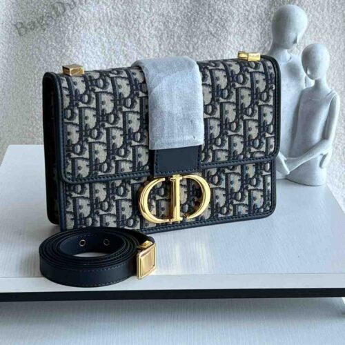 30 montaigne Dior Oblique Bag​ Navy Blue