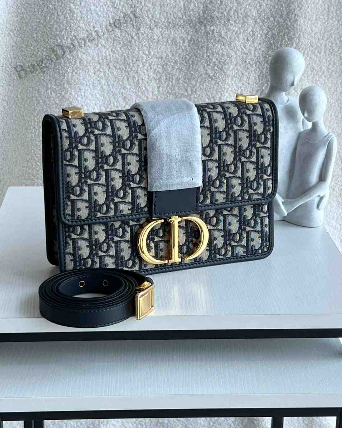 30 montaigne Dior Oblique Bag Navy Blue