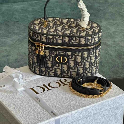 Dior Montaigne 30 Vanity Case Blue