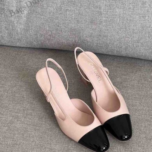Chanel Cap Toe Slingback Pumps Pink