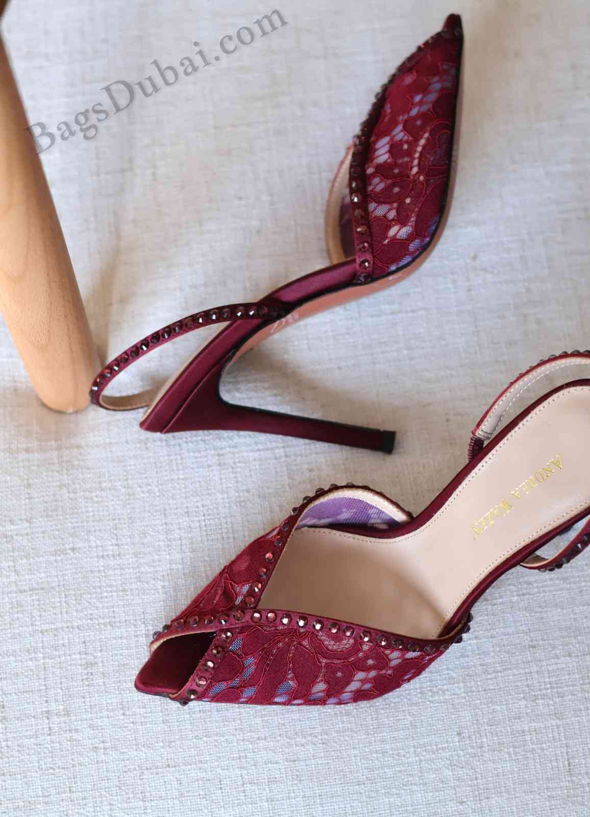 Andrea Wazen Katy Slingback Pumps Red