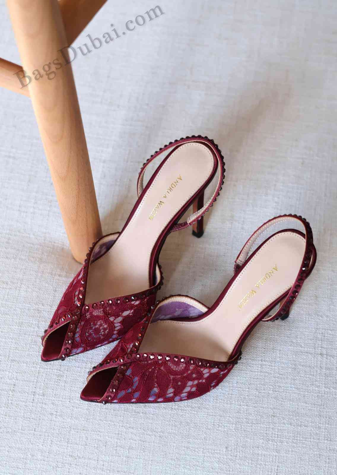 Andrea Wazen Katy Slingback Pumps Red