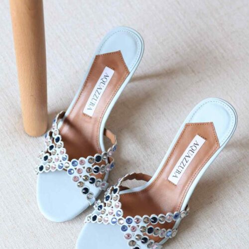 Aquazzura Tequila 75 Gem-Embellished Heels Sandals In Dubai