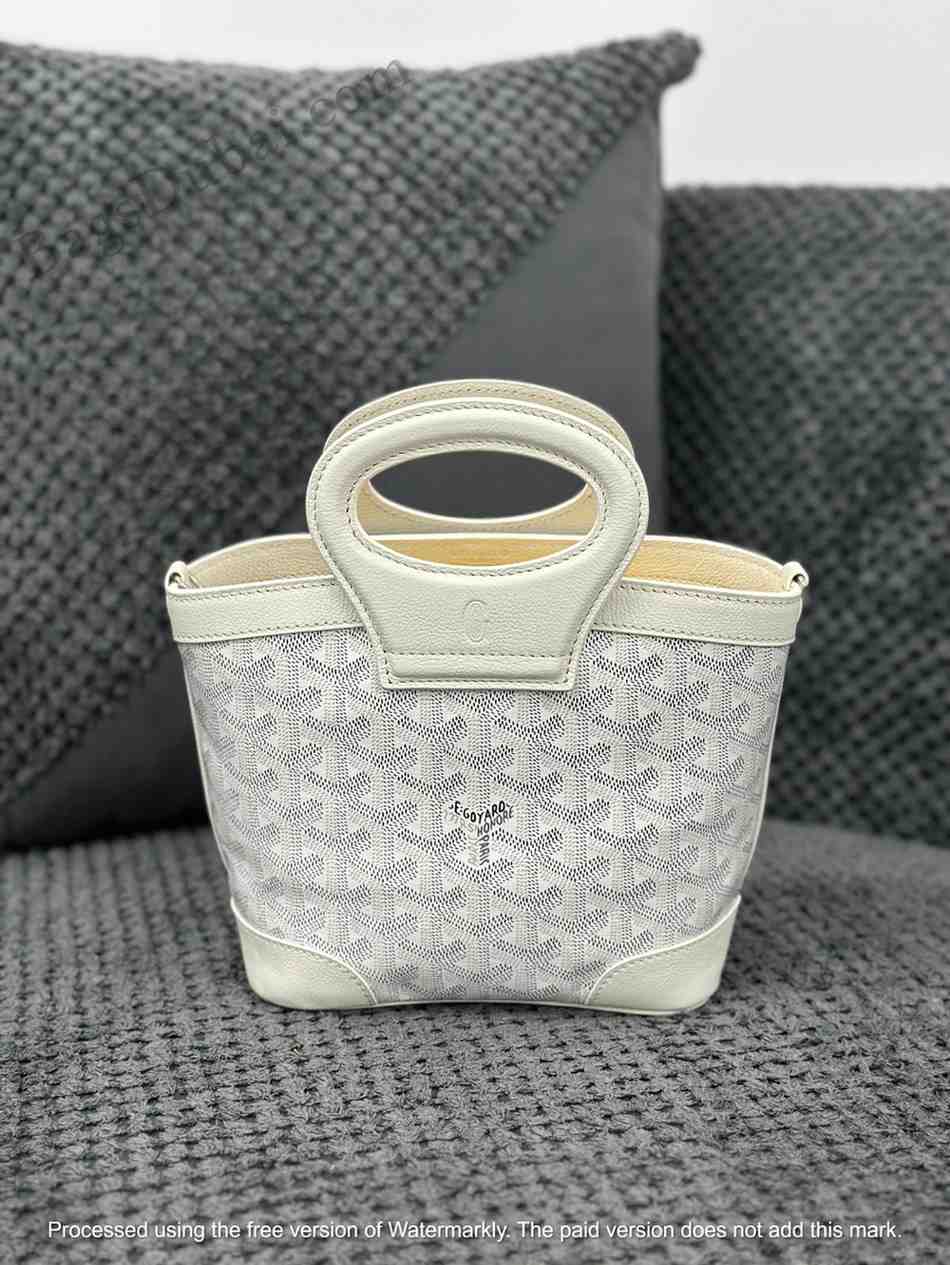 Goyard Mini Bag Beluga Goyardine Canvas And Chevroches Calfskin White