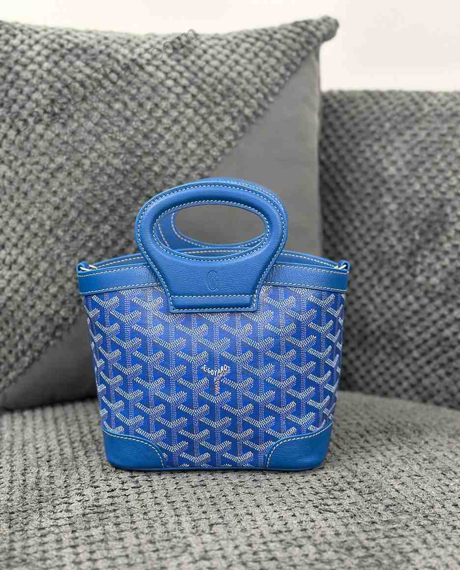 Goyard Mini Bag Beluga Goyardine Canvas And Chevroches Calfskin Blue