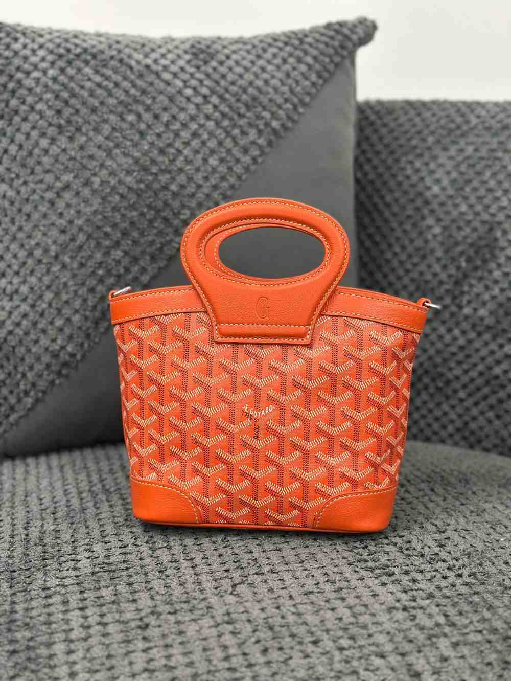Goyard Mini Bag Beluga Goyardine Canvas And Chevroches Calfskin Orange