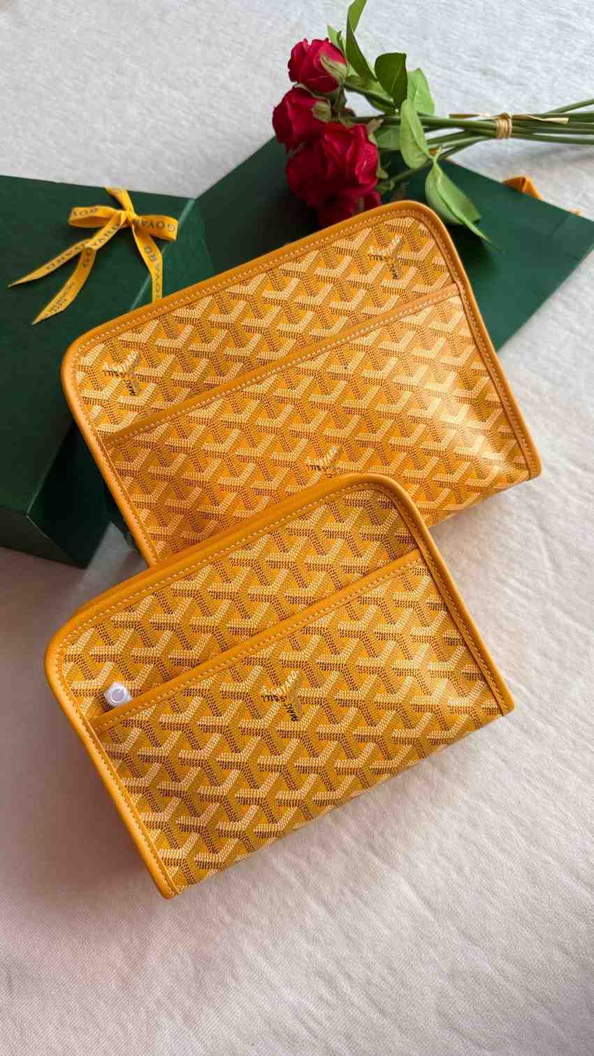 Goyard Toiletry Bag Jouvence Pouch Yellow