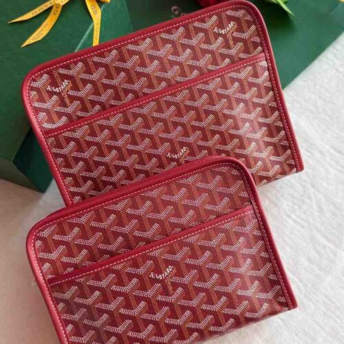 Goyard Toiletry Bag Jouvence Pouch Red