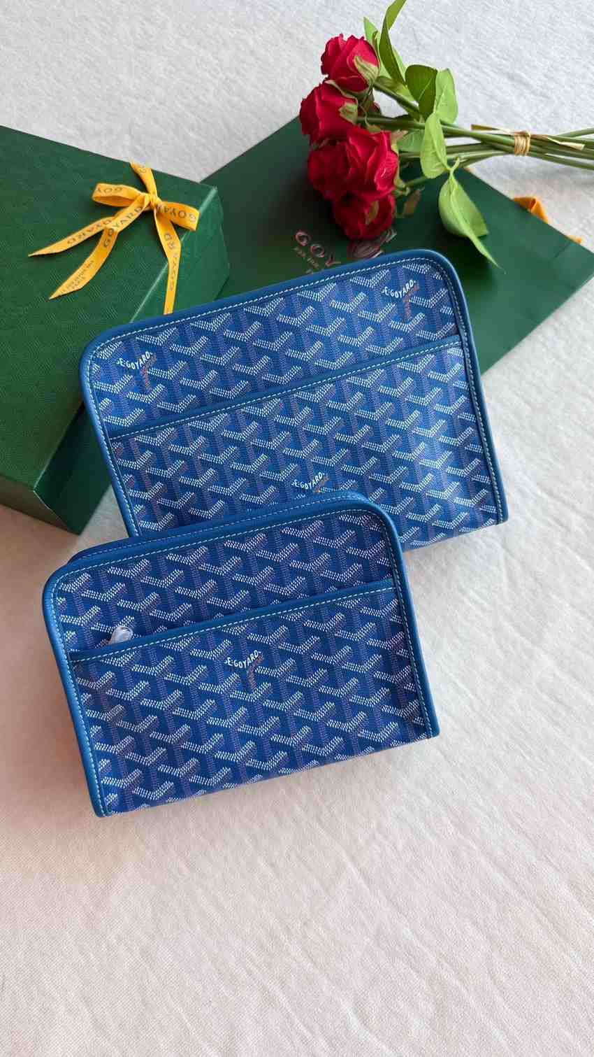 Goyard Toiletry Bag Jouvence Pouch Blue