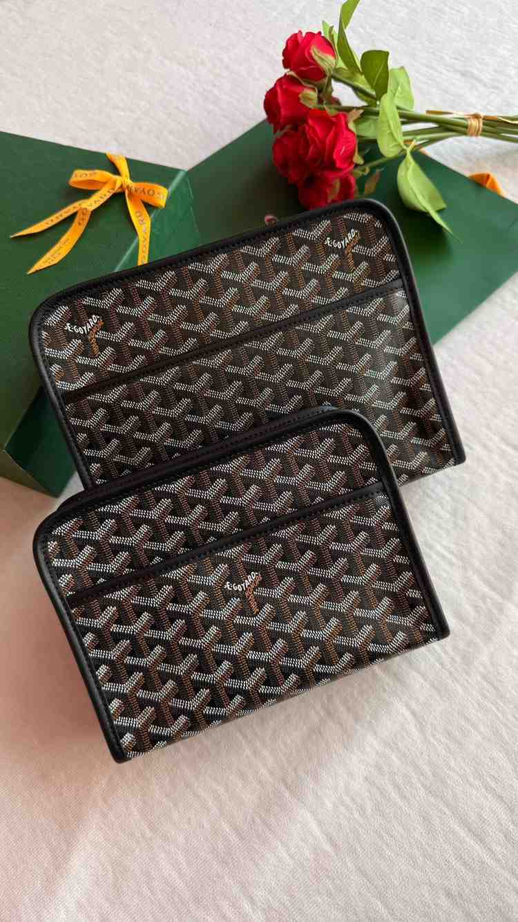 Goyard Toiletry Bag Jouvence Pouch Black