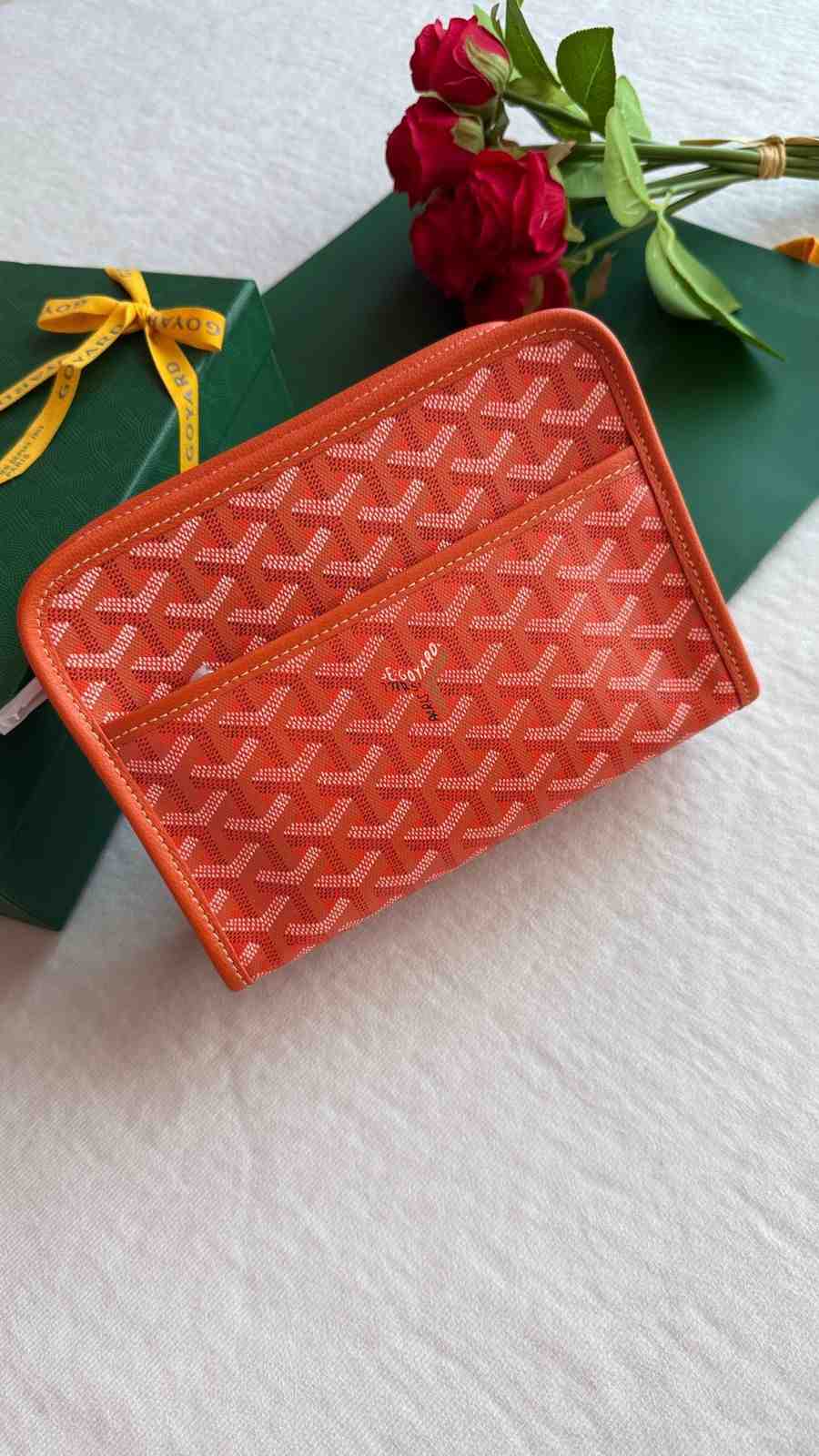 Goyard Toiletry Bag Jouvence Pouch Orange