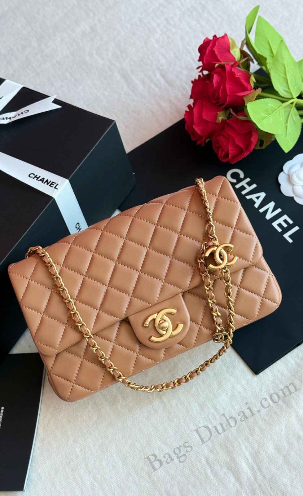 Chanel Classic Double Flap Bag Brown