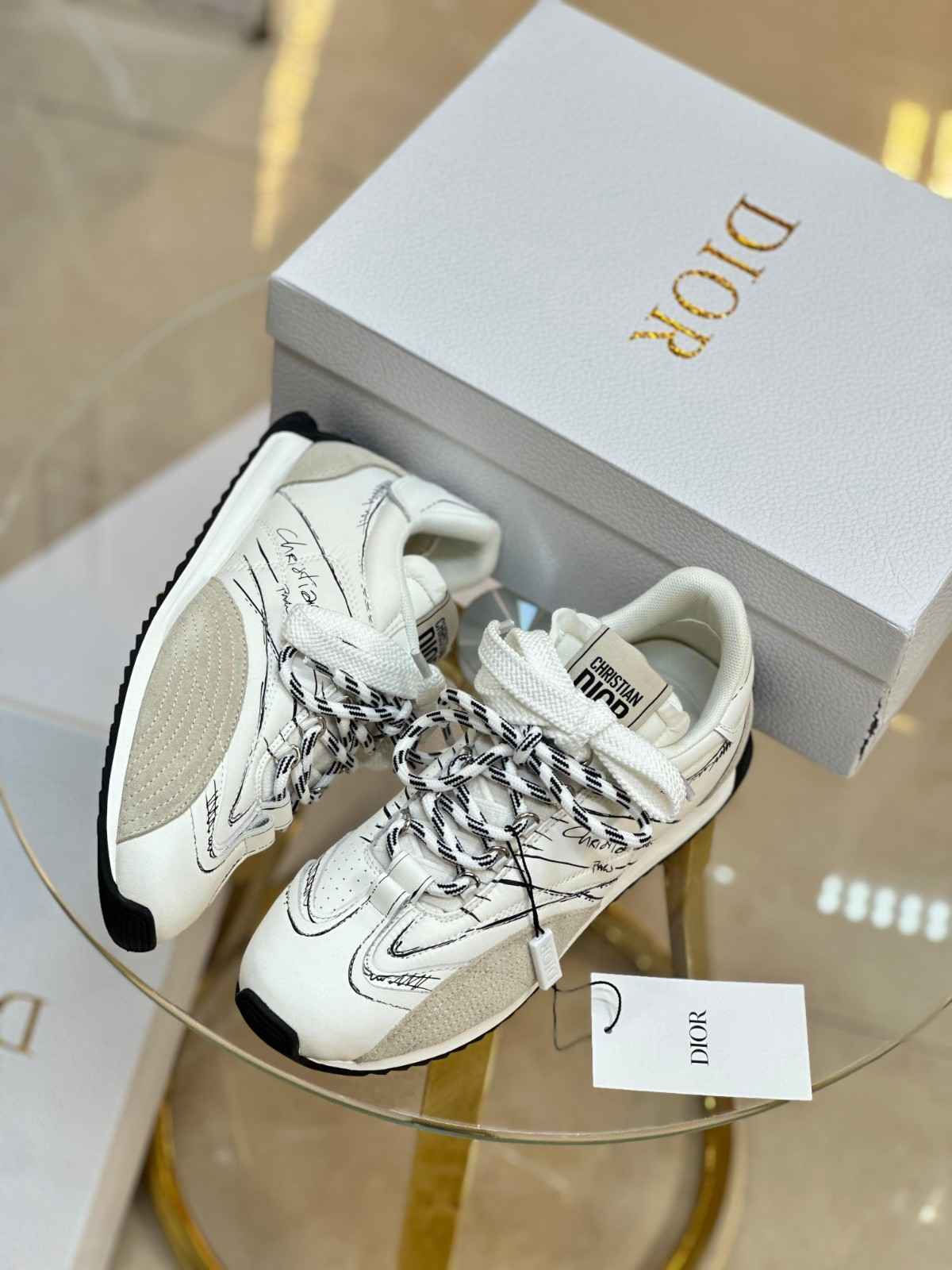 Dior Sneakers Women D-Sketch White