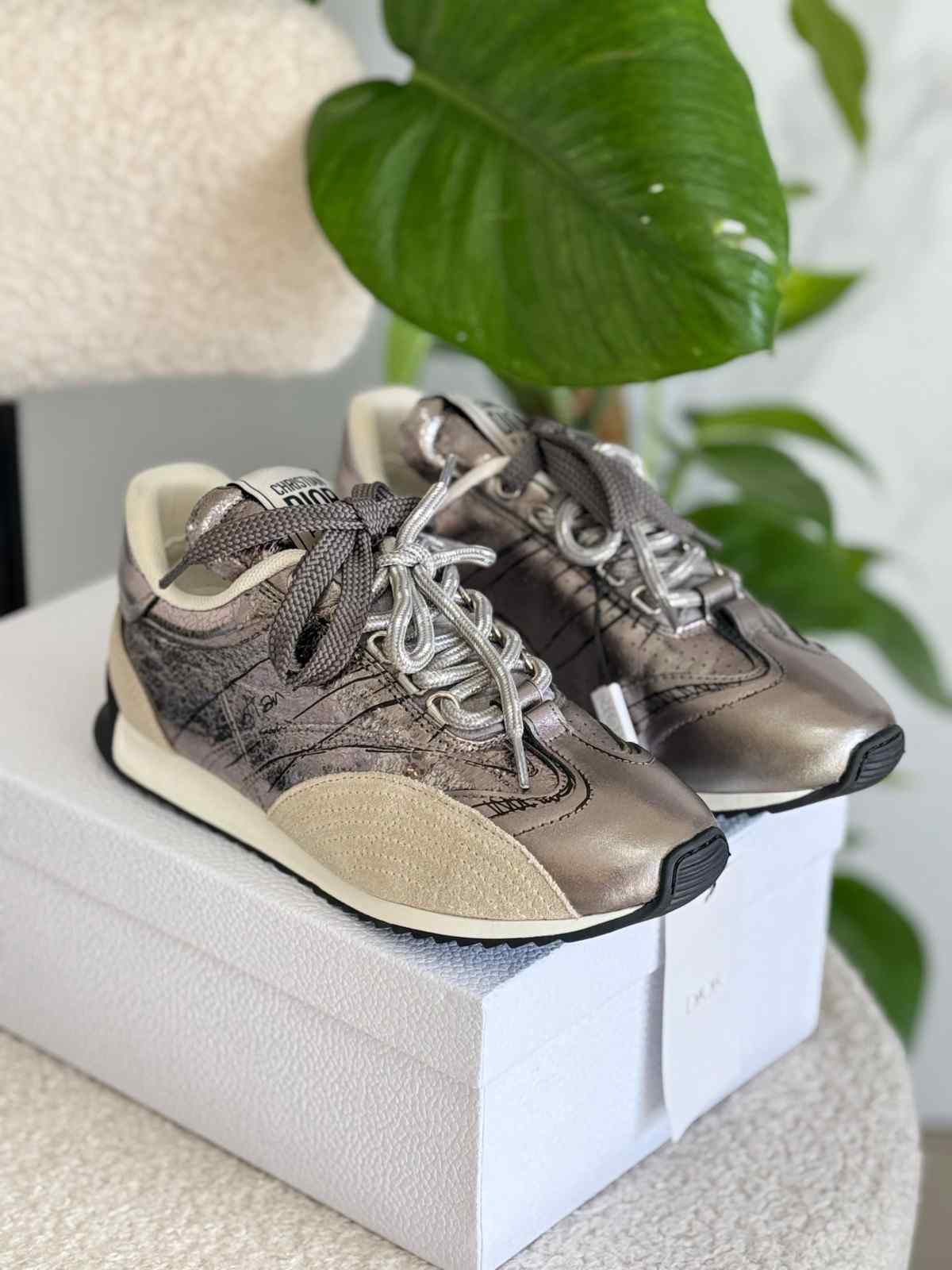 Dior Sneakers Women D-Sketch Grey