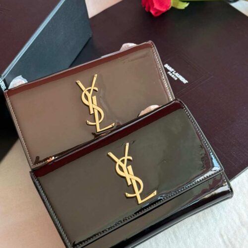 Saint Laurent Kate Bag Small Patent Leather Dark