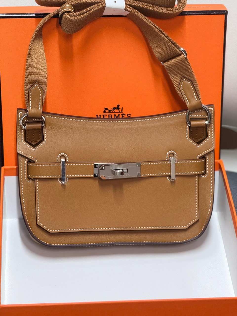 Hermes Jypsiere Mini Shoulder Bag Brown