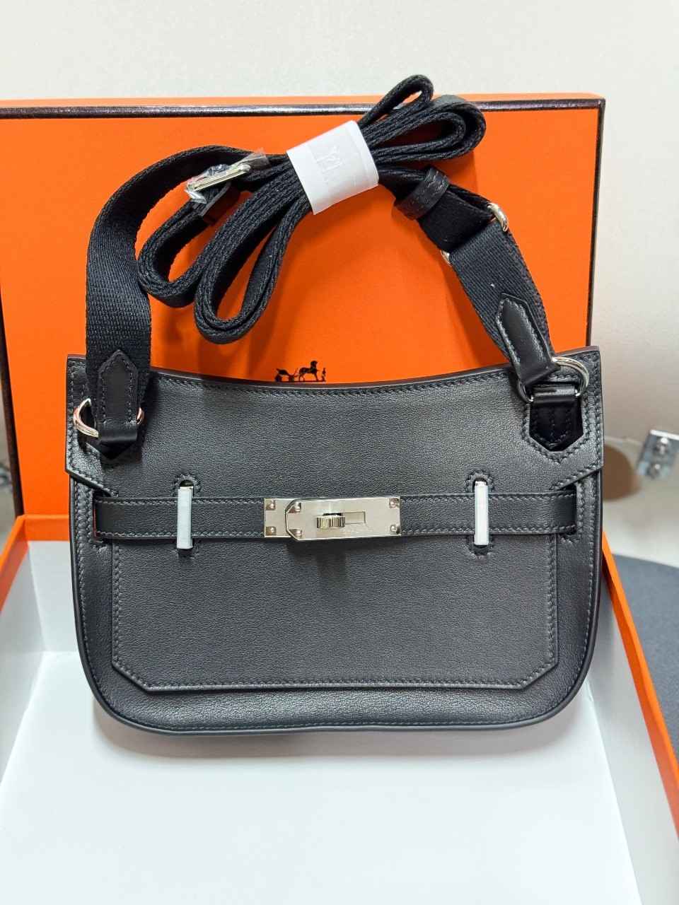 Hermes Jypsiere Mini Shoulder Bag Black