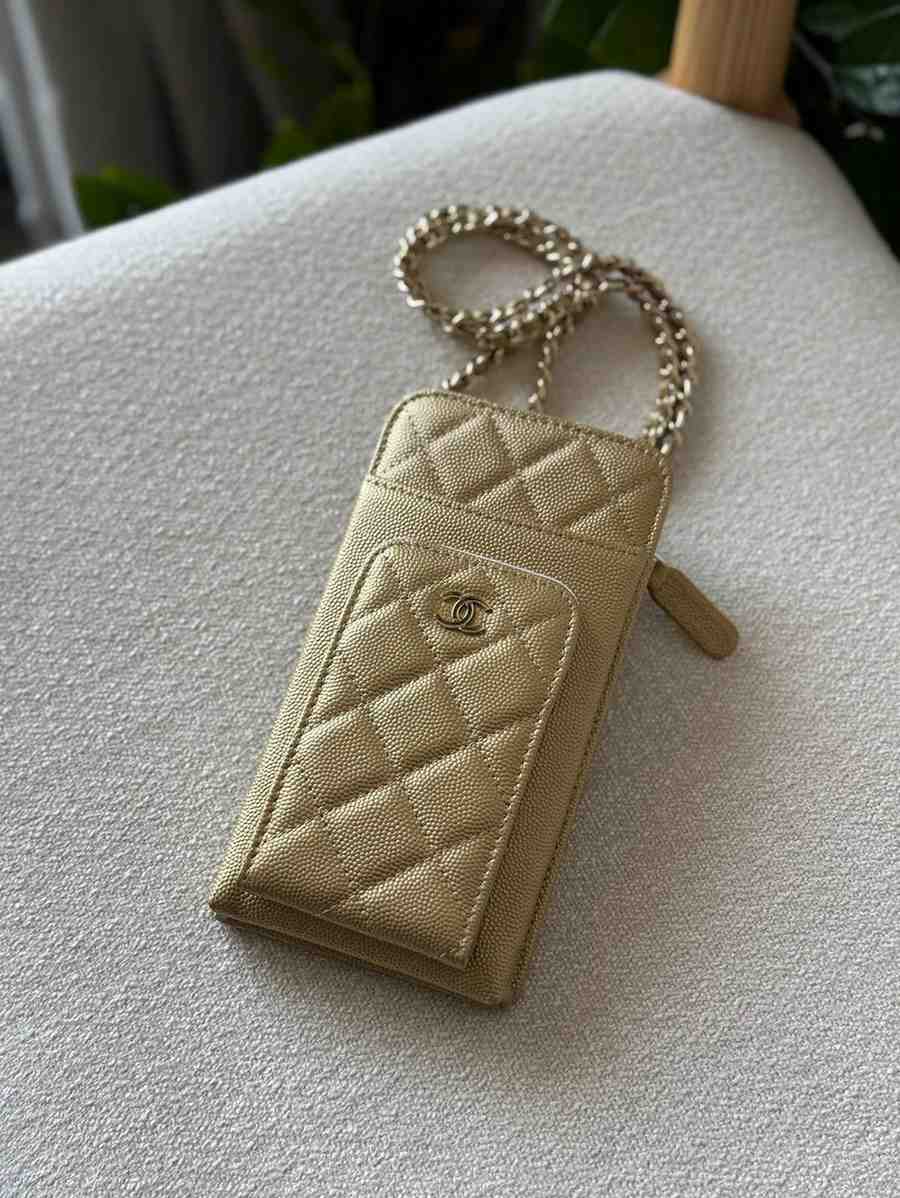 Chanel Phone Case Wallet Yellow