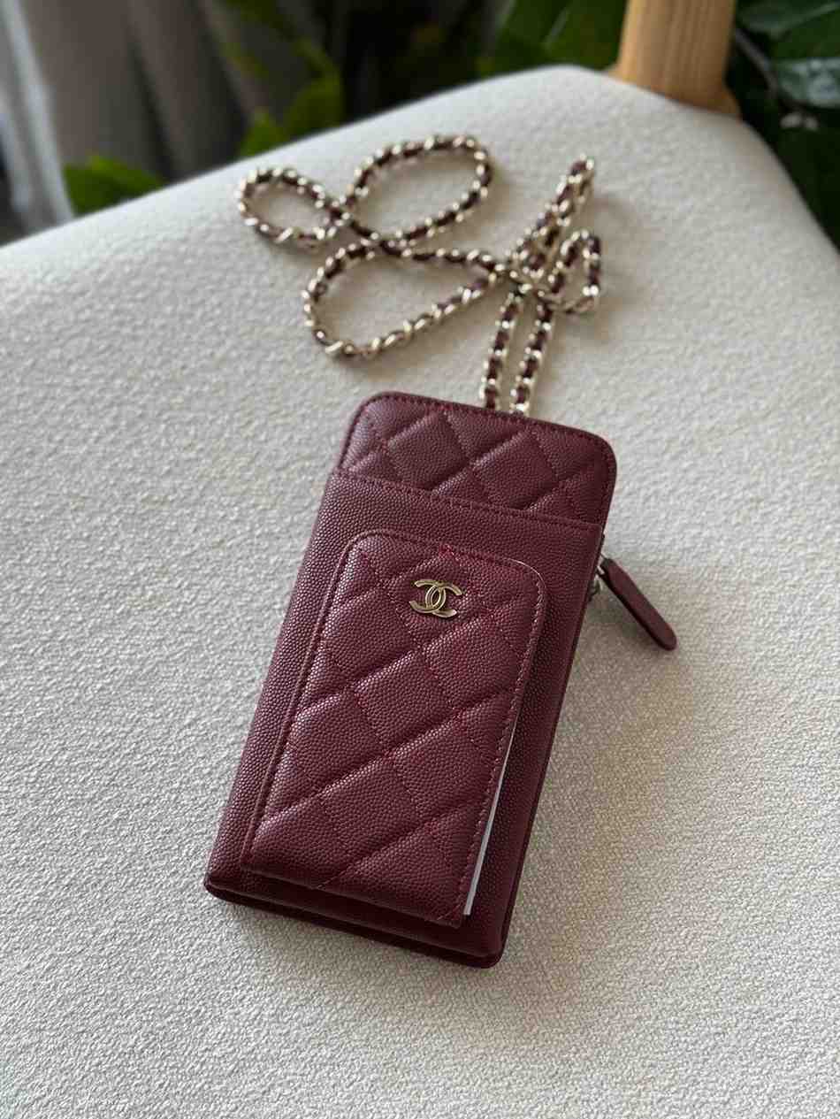 Chanel Phone Case Wallet Red