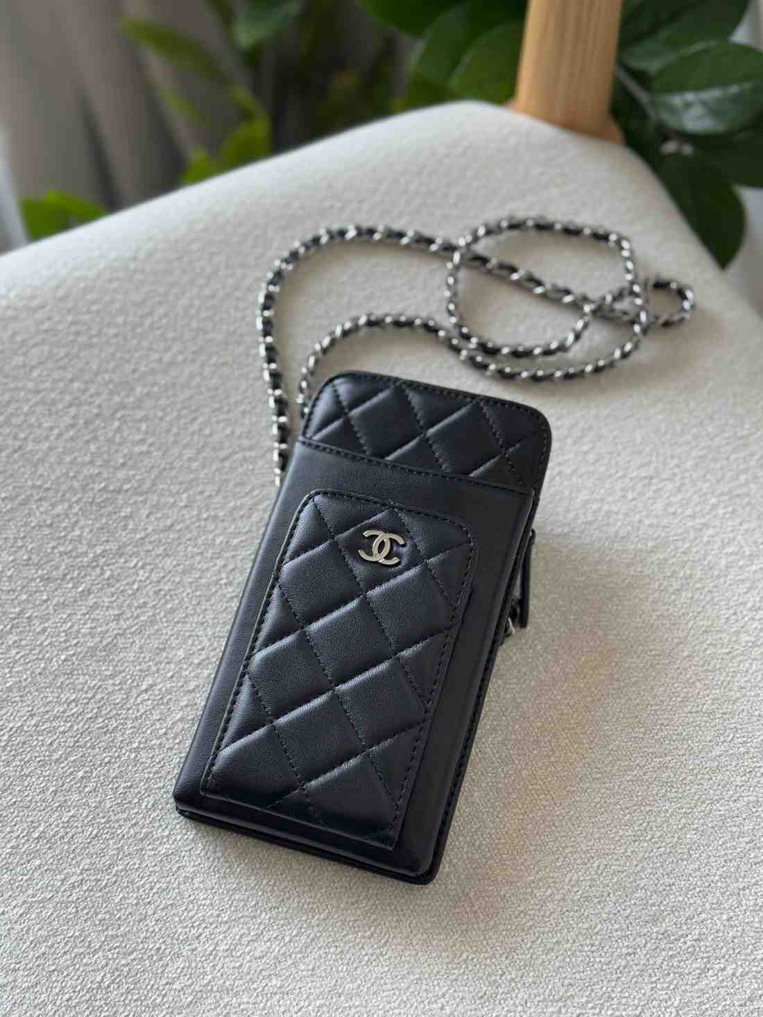 Chanel Phone Case Wallet Black