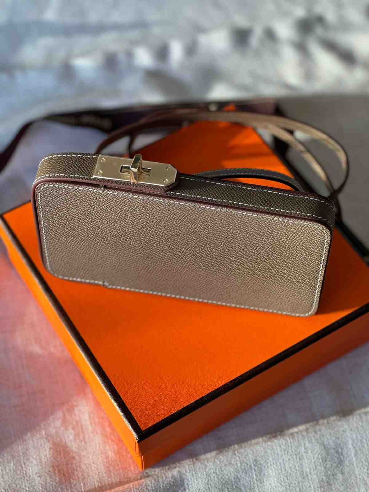 Hermes Wallet Hac A Box Phone Case Dark Brown