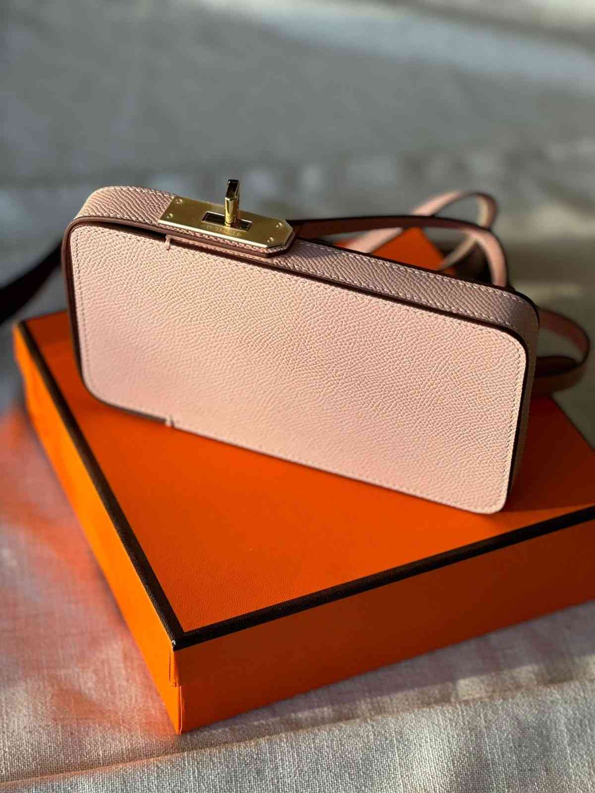 Hermes Wallet Hac A Box Phone Case Pink