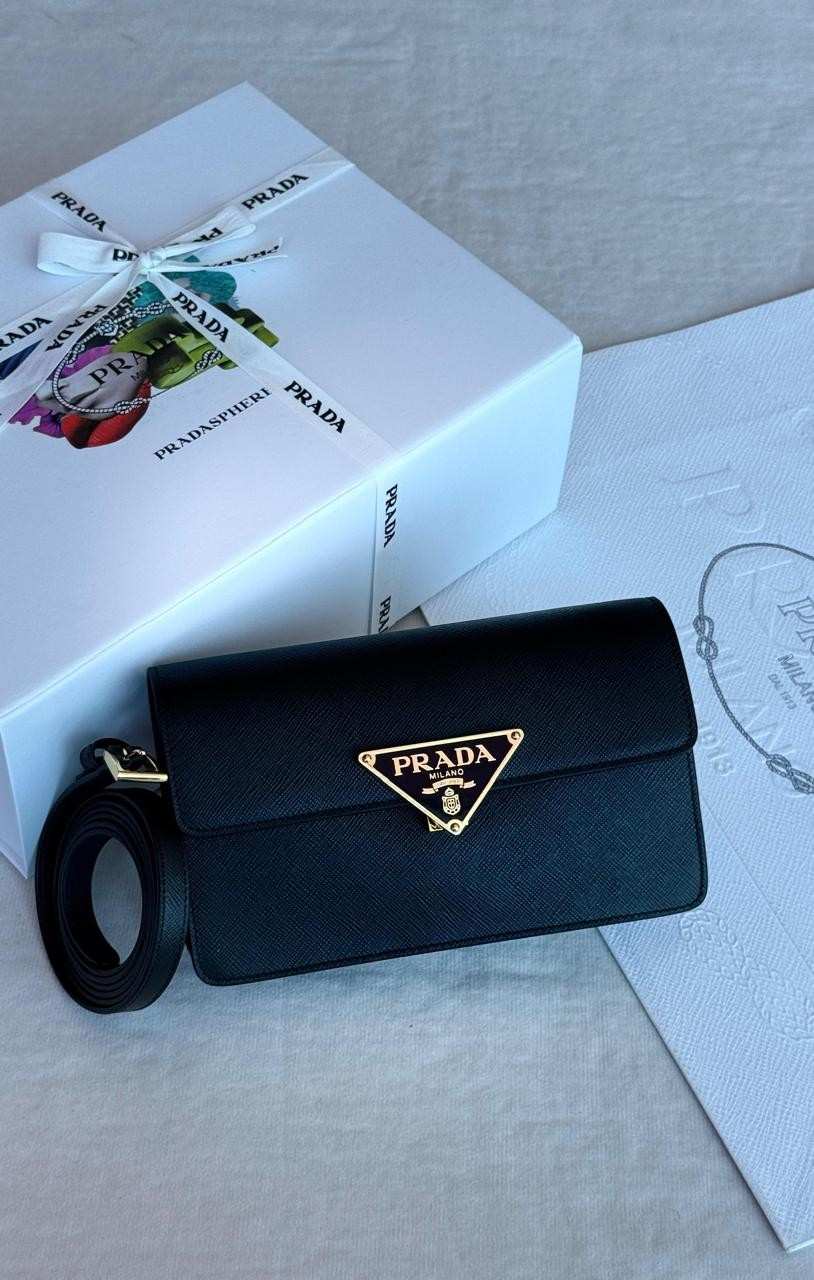 Prada Saffiano Leather Mini Bag Black